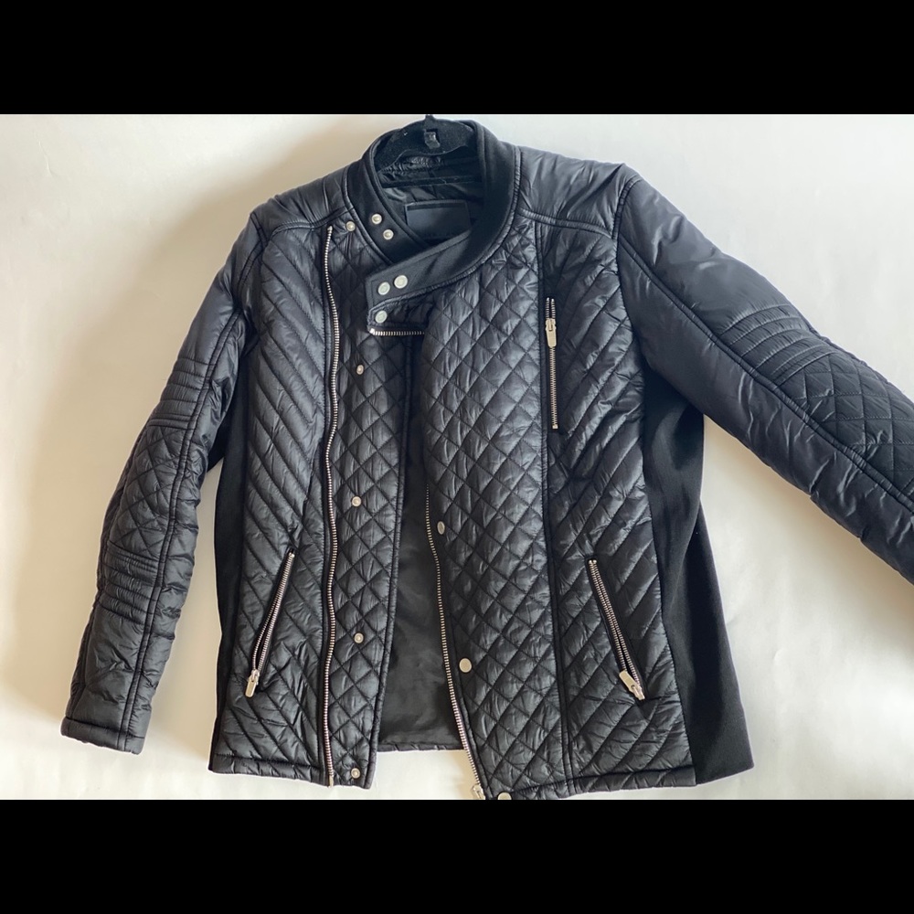 Zara mens (unisex) quilted black jacket (unisex)